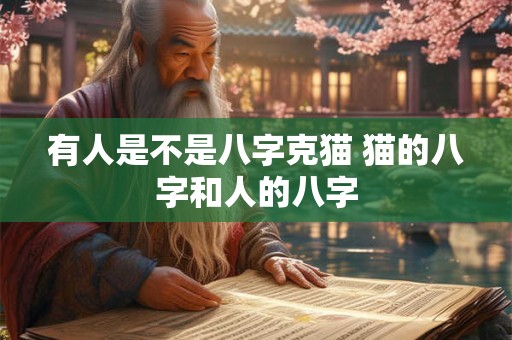 有人是不是八字克猫 猫的八字和人的八字