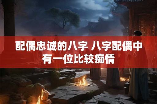 配偶忠诚的八字 八字配偶中有一位比较痴情