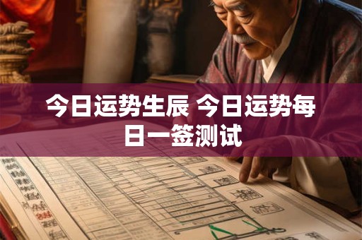 今日运势生辰 今日运势每日一签测试