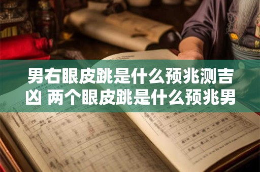 男右眼皮跳是什么预兆测吉凶 两个眼皮跳是什么预兆男