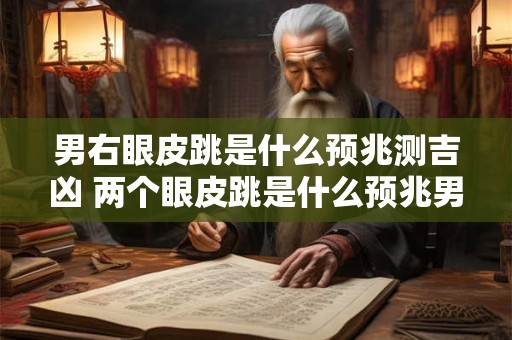 男右眼皮跳是什么预兆测吉凶 两个眼皮跳是什么预兆男