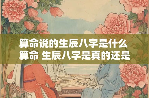 算命说的生辰八字是什么 算命 生辰八字是真的还是假的