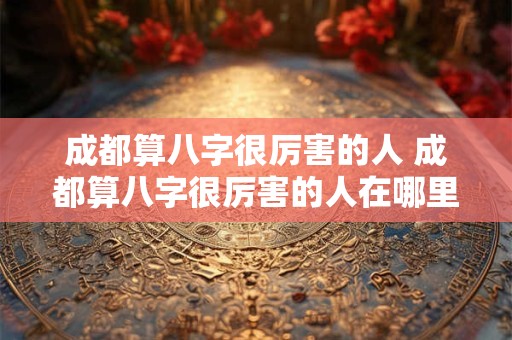 成都算八字很厉害的人 成都算八字很厉害的人在哪里
