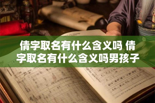倩字取名有什么含义吗 倩字取名有什么含义吗男孩子