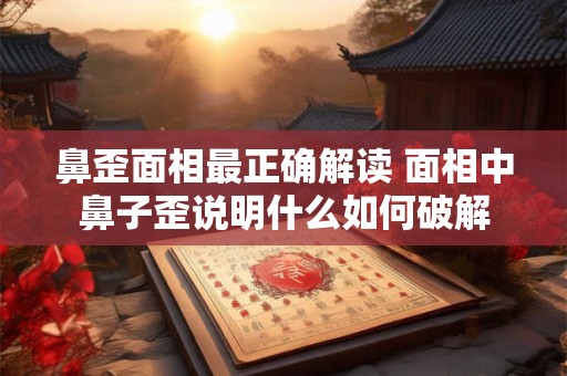 鼻歪面相最正确解读 面相中鼻子歪说明什么如何破解