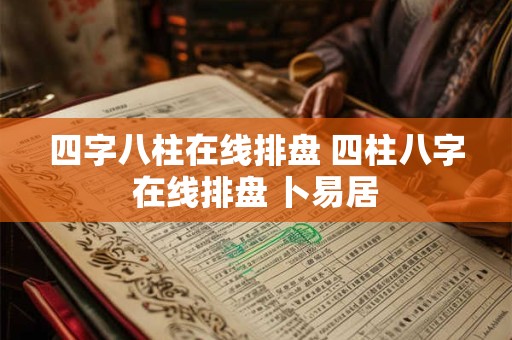 四字八柱在线排盘 四柱八字在线排盘 卜易居