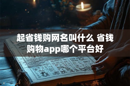 起省钱购网名叫什么 省钱购物app哪个平台好