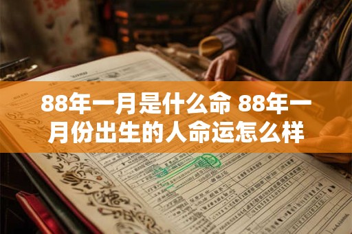 88年一月是什么命 88年一月份出生的人命运怎么样