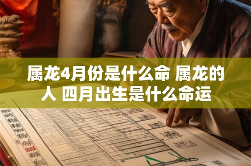 属龙4月份是什么命 属龙的人 四月出生是什么命运