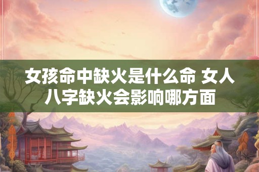 女孩命中缺火是什么命 女人八字缺火会影响哪方面