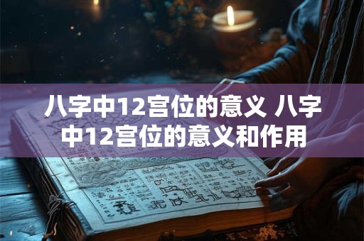 八字中12宫位的意义 八字中12宫位的意义和作用