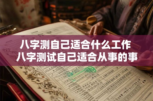 八字测自己适合什么工作 八字测试自己适合从事的事业