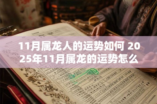 11月属龙人的运势如何 2025年11月属龙的运势怎么样