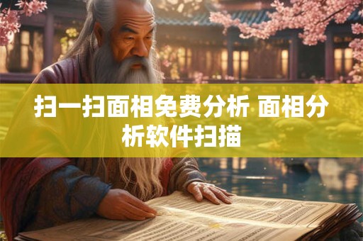 扫一扫面相免费分析 面相分析软件扫描