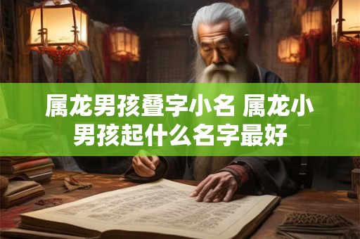 属龙男孩叠字小名 属龙小男孩起什么名字最好