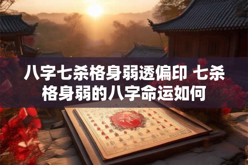 八字七杀格身弱透偏印 七杀格身弱的八字命运如何