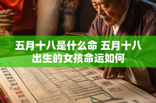 五月十八是什么命 五月十八出生的女孩命运如何
