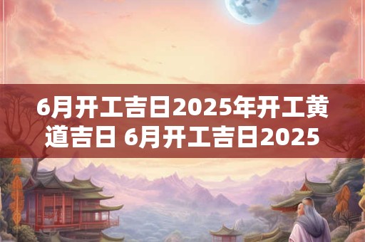 6月开工吉日2025年开工黄道吉日 6月开工吉日2025年开工黄道吉日是哪几天
