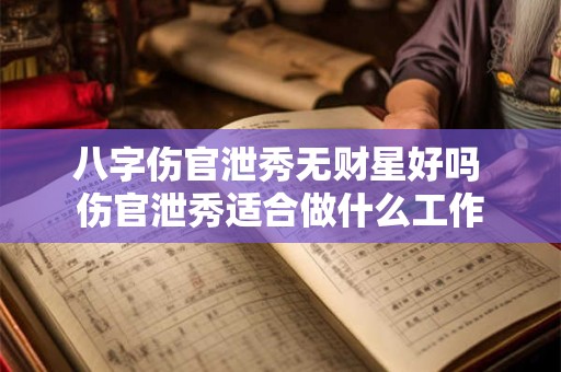 八字伤官泄秀无财星好吗 伤官泄秀适合做什么工作
