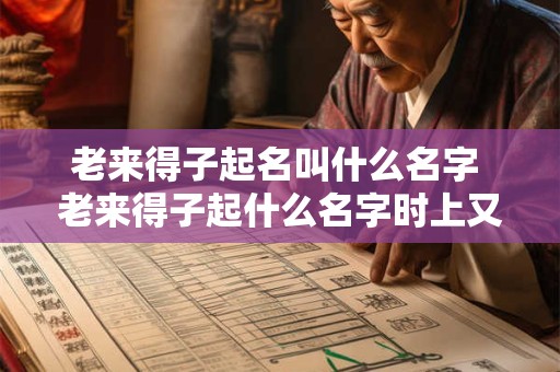 老来得子起名叫什么名字 老来得子起什么名字时上又好听
