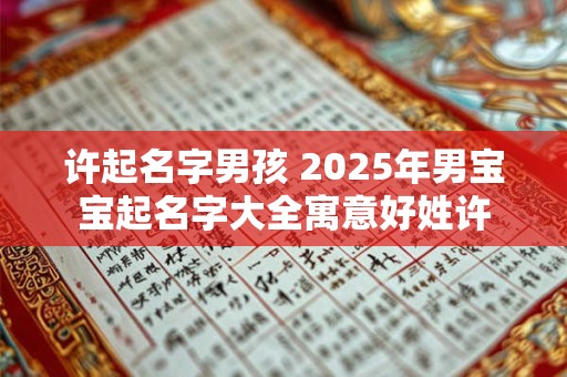 许起名字男孩 2025年男宝宝起名字大全寓意好姓许