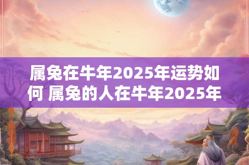 属兔在牛年2025年运势如何 属兔的人在牛年2025年的运势是如何