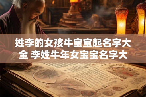 姓李的女孩牛宝宝起名字大全 李姓牛年女宝宝名字大全2025有寓意