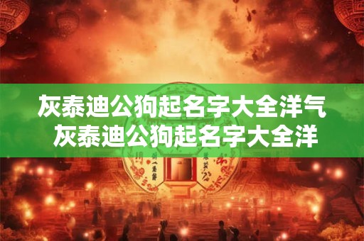 灰泰迪公狗起名字大全洋气 灰泰迪公狗起名字大全洋气两个字
