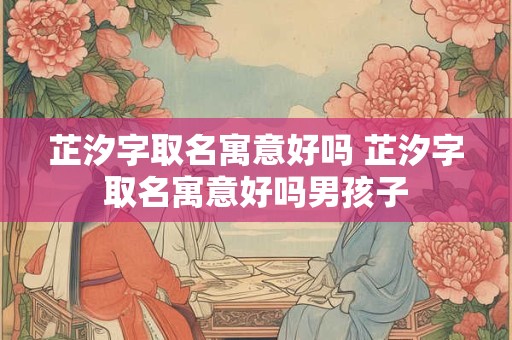 芷汐字取名寓意好吗 芷汐字取名寓意好吗男孩子