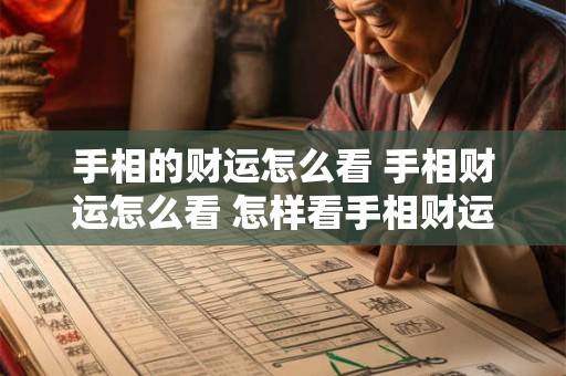 手相的财运怎么看 手相财运怎么看 怎样看手相财运