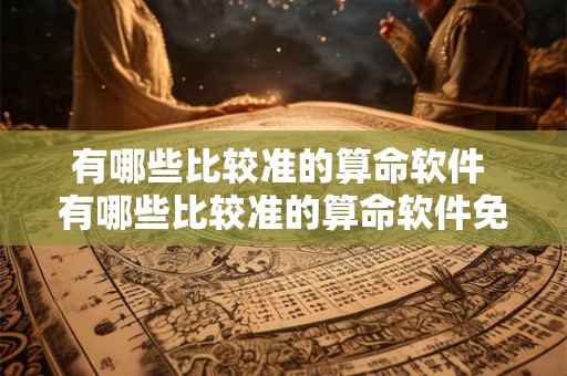 有哪些比较准的算命软件 有哪些比较准的算命软件免费版