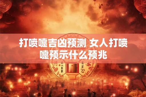 打喷嚏吉凶预测 女人打喷嚏预示什么预兆