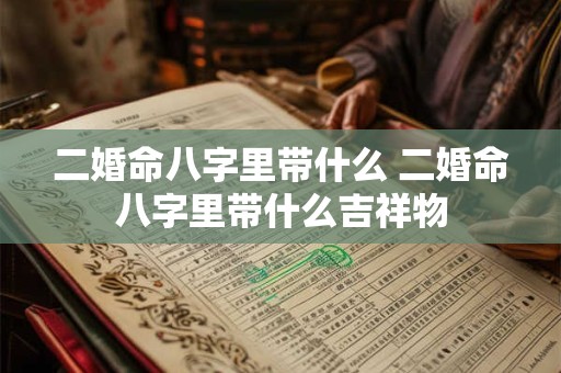 二婚命八字里带什么 二婚命八字里带什么吉祥物
