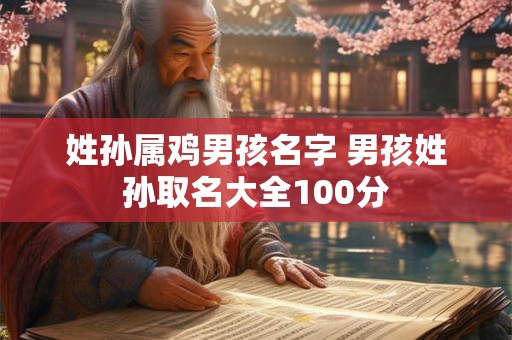 姓孙属鸡男孩名字 男孩姓孙取名大全100分