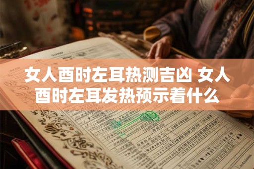 女人酉时左耳热测吉凶 女人酉时左耳发热预示着什么