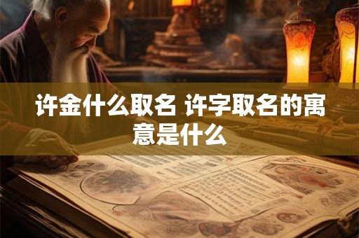 许金什么取名 许字取名的寓意是什么