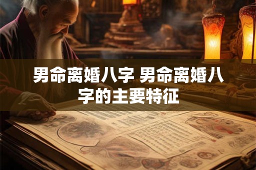 男命离婚八字 男命离婚八字的主要特征