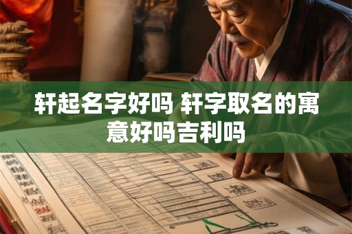 轩起名字好吗 轩字取名的寓意好吗吉利吗