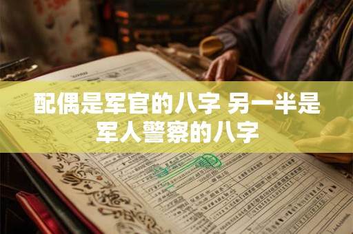 配偶是军官的八字 另一半是军人警察的八字