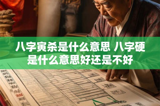八字寅杀是什么意思 八字硬是什么意思好还是不好