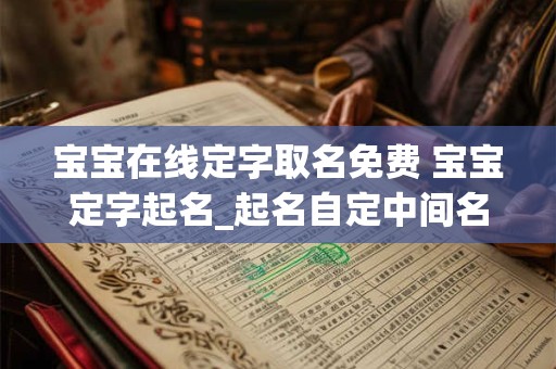 宝宝在线定字取名免费 宝宝定字起名_起名自定中间名字
