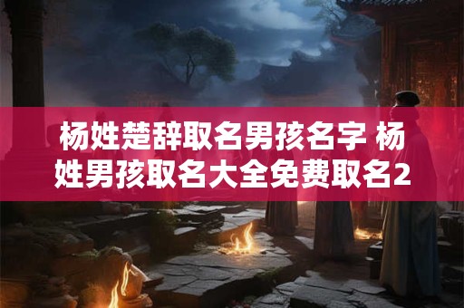 杨姓楚辞取名男孩名字 杨姓男孩取名大全免费取名2025