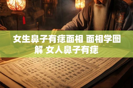 女生鼻子有痣面相 面相学图解 女人鼻子有痣