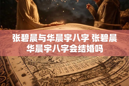张碧晨与华晨宇八字 张碧晨华晨宇八字会结婚吗