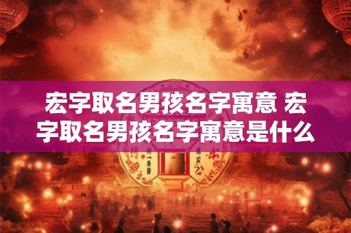 宏字取名男孩名字寓意 宏字取名男孩名字寓意是什么