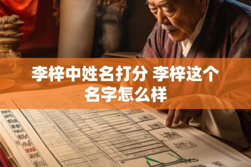 李梓中姓名打分 李梓这个名字怎么样