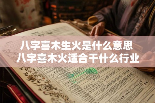 八字喜木生火是什么意思 八字喜木火适合干什么行业
