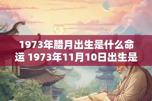 1973年腊月出生是什么命运 1973年11月10日出生是什么命