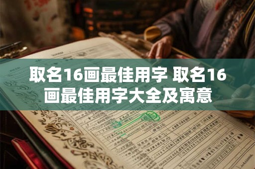 取名16画最佳用字 取名16画最佳用字大全及寓意