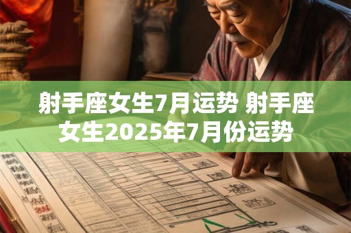 射手座女生7月运势 射手座女生2025年7月份运势